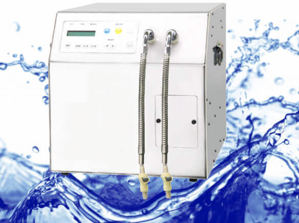 A commercial device that generates hypochlorous acid water through the process of electrolysis 'Mizumo AGX'